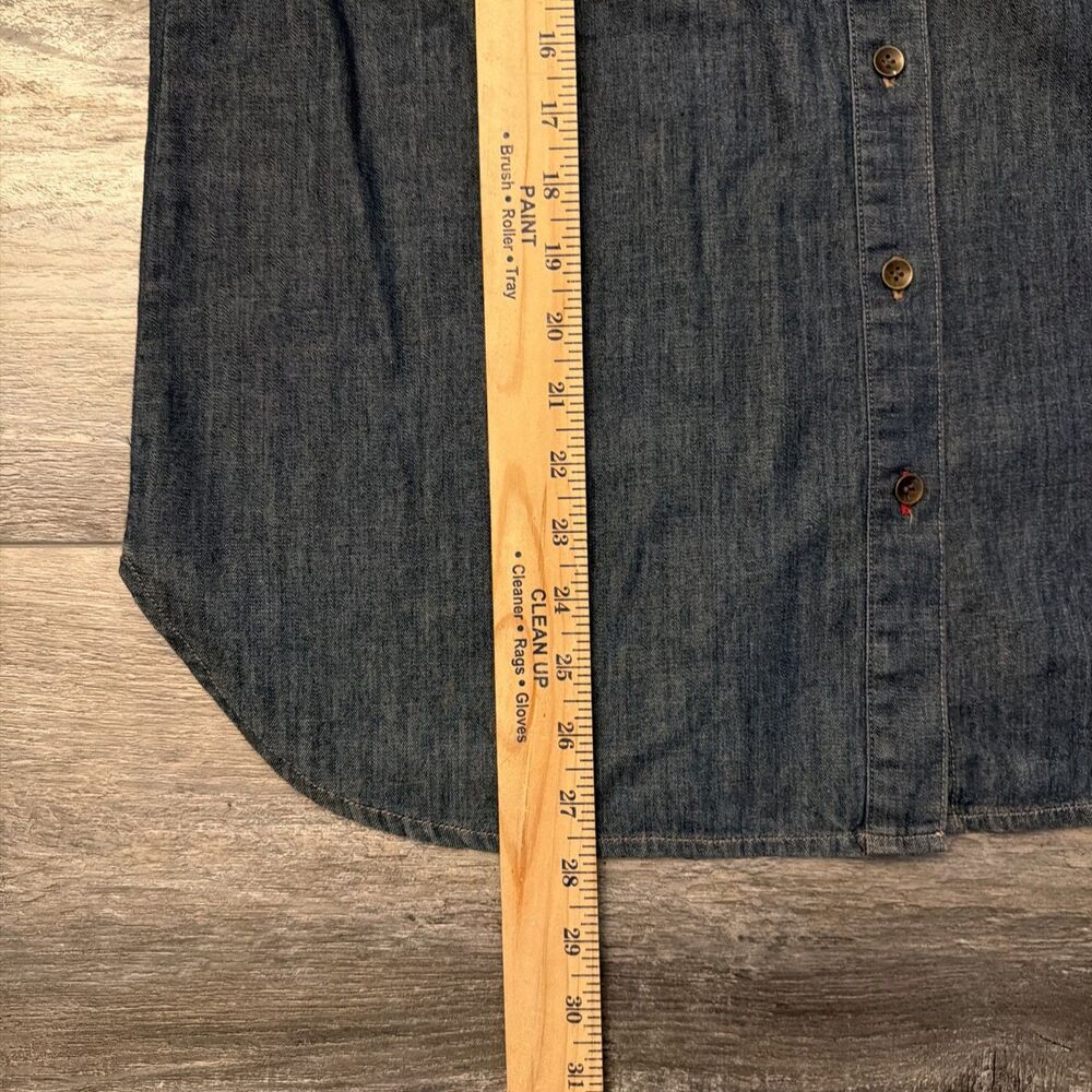 Pendleton Shirt Womens Med Blue Chambray Originals Long Sleeve Button Up Cotton - Picture 5 of 6